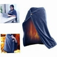 thumbnail image 3 of Galaxy USB Rechargeable Heated Plush Shawl Pad Warming Electric Blanket (Gray), 3 of 5
