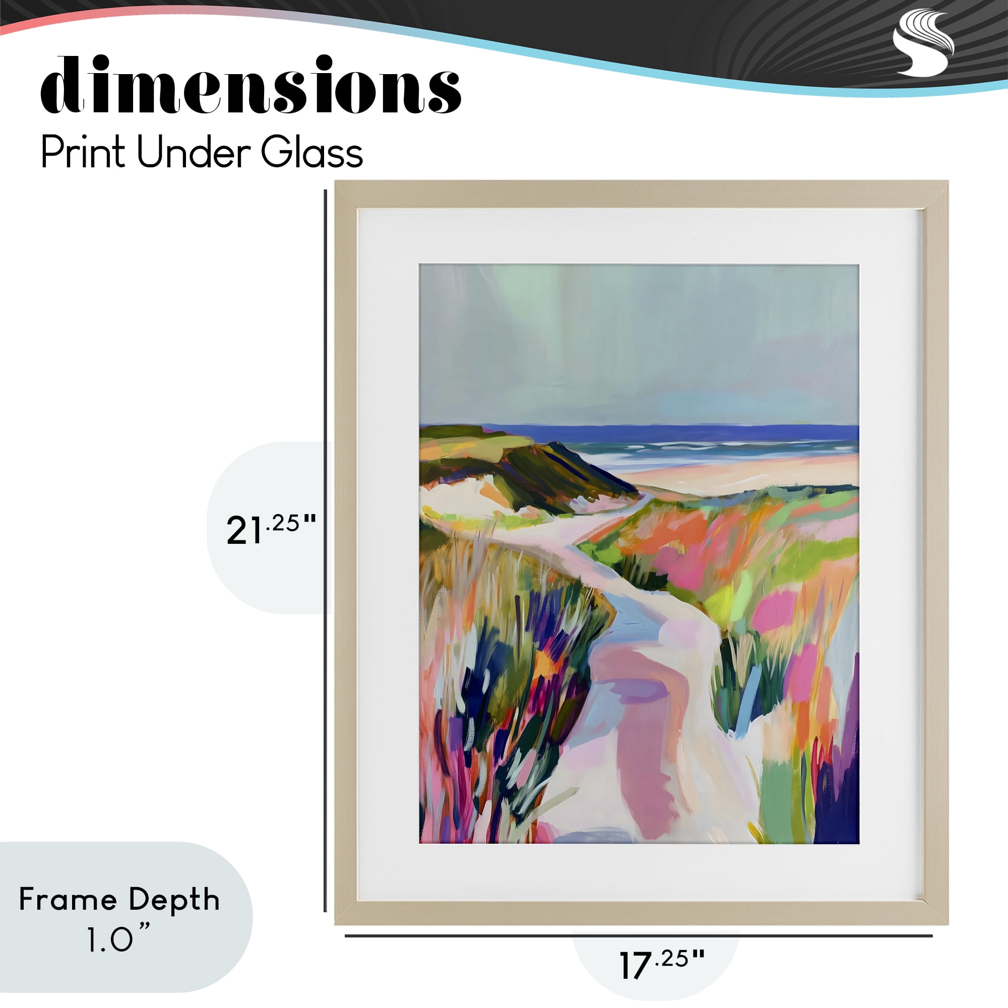 Stupell Industries Pathway Through Pastel Sand Dunes Birch Framed Print Under Glass, design by The Prints Vibe