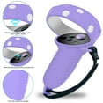 thumbnail image 3 of Silicone Cover Set for Oculus Quest 2, VR Protective Cover Include Front Shell Cover and Controller Grip Cover, Face Cover, Lens Protector Cover, Shakes Stick Caps, 3 of 6