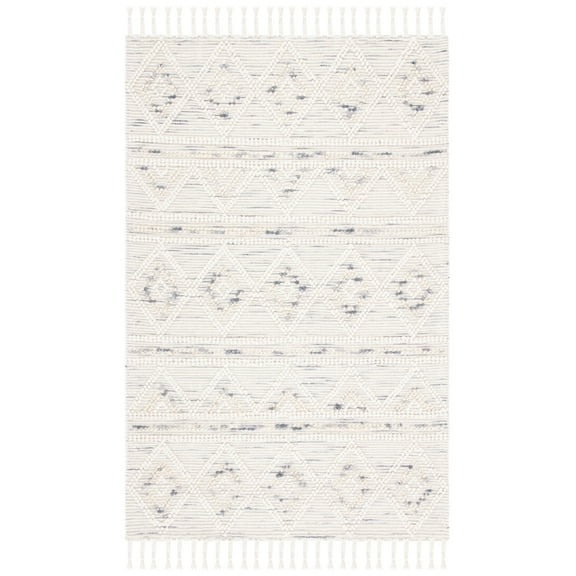 SAFAVIEH Natura Chloe Southwestern Area Rug, Ivory/Grey, 4' x 6'