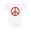 AA-White, variant on Fun Red Peace Sign Boys or Girls Baby Bodysuit