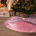 thumbnail image 5 of Xecao Glittering Pink Bathtub Pattern Christmas Tree Skirt Round Xmas Tree Mat Base Cover for Holiday Home Decorations-30", 5 of 6