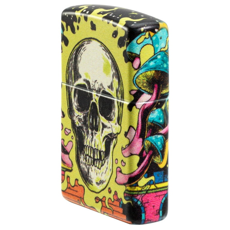 Zippo Trippy Skull Design Glow in the Dark 540 Color Pocket