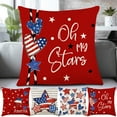 thumbnail image 7 of Moocorvic Patriotic Decorations Pillow Covers 18x18 4th of July American Flag Decor for Sofa Bedroom, Outdoor Party, 7 of 7