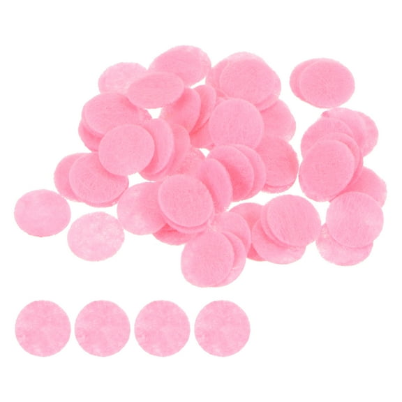 REGALWOVEN Round Felt Circles Pre Cut Felt Craft Pads Non-Woven Mini Felt Fabric Circles Pink 10mm