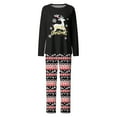 thumbnail image 4 of Womens Christmas Pajamas Set Fashion Casual Loose Cute Xmas Graphic Long Sleeve Xmas Loungewear Lightweight Soft Two Piece Holiday Sleepwear Pant With Pockets Black L, 4 of 4