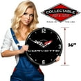 thumbnail image 3 of Collectable Sign and Clock C5 Corvette Black Tie  LED Lighted Premium Wall Clock, 3 of 7