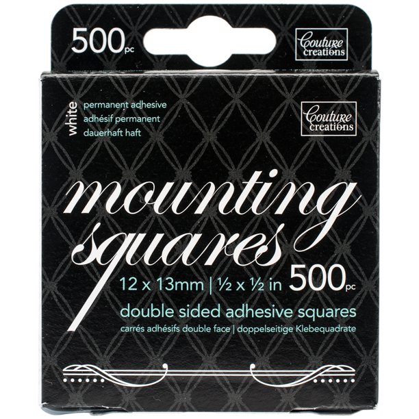 Couture Creations DoubleSided Mounting Squares 500/Pkg.5"X.5" White