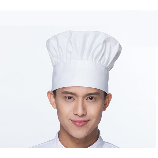Chef Hat Adult Adjustable Elastic Baker Kitchen Cooking Chef Cap(White)