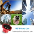 thumbnail image 6 of iMounTEK Phone Camera Lens Kit Magnetic 180°Fisheye Lens 0.67xWide Angle 10X Macro Lens, Red, 6 of 7