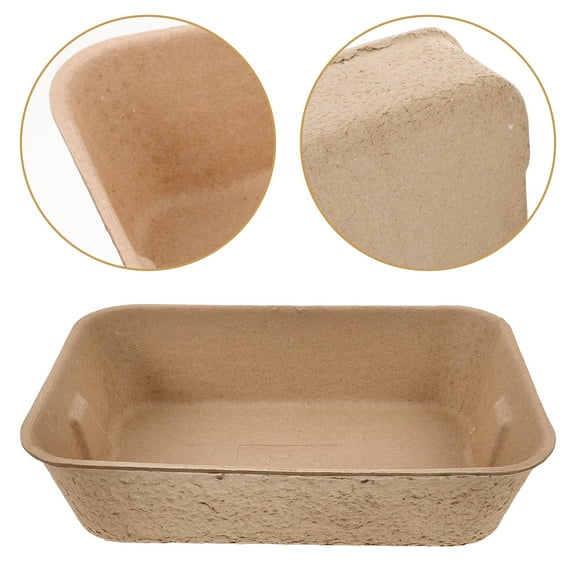 OFFIGAM Portable Cat Litter Tray with Design, Light Brown Color, 1 Piece for Convenient Pet Care