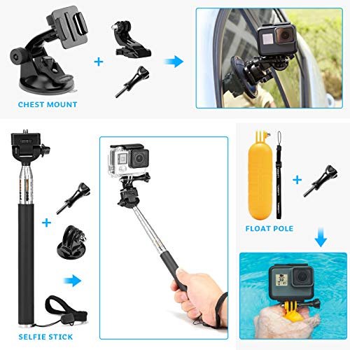 Kit de Accesorios Luxebell para AKASO EK5000 EK7000 4K WiFi Cámara de Acción