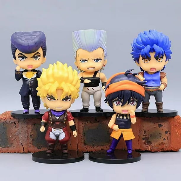 Figura de acción de JoJo's Bizarre Adventure, Anime, Josuke, Kakyoin, de PVC, Kujo, Jotaro, modelo, colección de muñecos, regalos, 5 uds./Set Gong Bohan LED