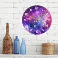 thumbnail image 7 of Dreamtimes Space Galaxy Wall Clock, 10 Inch Silent Non Ticking Round Clock Oil Painting Clock Easy to Read Clock for Living Room Bedroom Bathroom Home Decor, 7 of 7