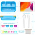 thumbnail image 2 of Caja de Almuerzo Bento QQKO con 4 Compartimentos + Accesorios 1.2L Azul, 2 of 7