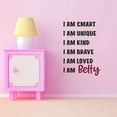 thumbnail image 3 of Girls I am Smart I am Unique I am Kind Inspirational Quotes & Sayings Wall Decal Decoration Inspirational Positive Vinyl wall Art Quote Lasts Years and Easily Removable - Size: 28 In(W) x 40 In(H), 3 of 5