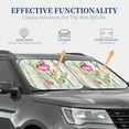 thumbnail image 4 of Disketp 2 Piece Vintage Wood Background With Floral Pattern Windshield Sunshades,Folding Windshield Sun Shade For Car Suv Trucks Sedan,Blocks Uv Rays Sun Visor Protector-Small, 4 of 7