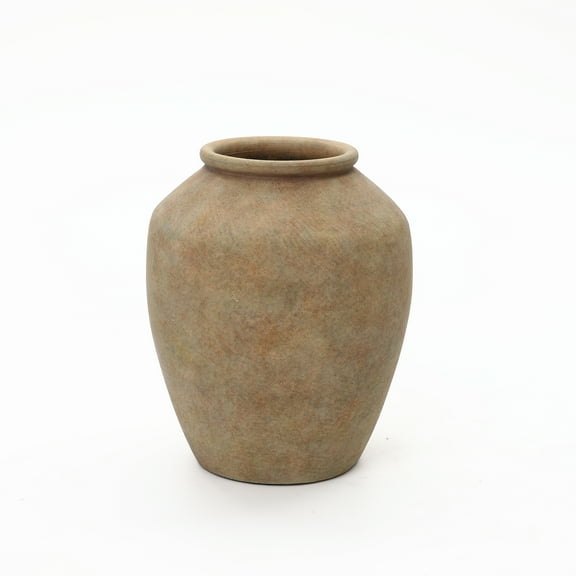 LuxenHome Terracotta 12.4" Vase with Earthy Brown Tones, Accent for Farmhouse or Boho Interiors