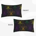 thumbnail image 4 of Naloa Mardi Gras Carnival Pillowcase, Throw Pillowcase, Wrinkle-Free, Stain-Resistant with Hidden Zipper for Bedroom Sofa - 20"x30", 4 of 9