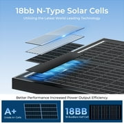 WERCHTAY 12V 100W Monocrystalline Solar Panel 2Pack 100W All Black Off-Grid RV Boat