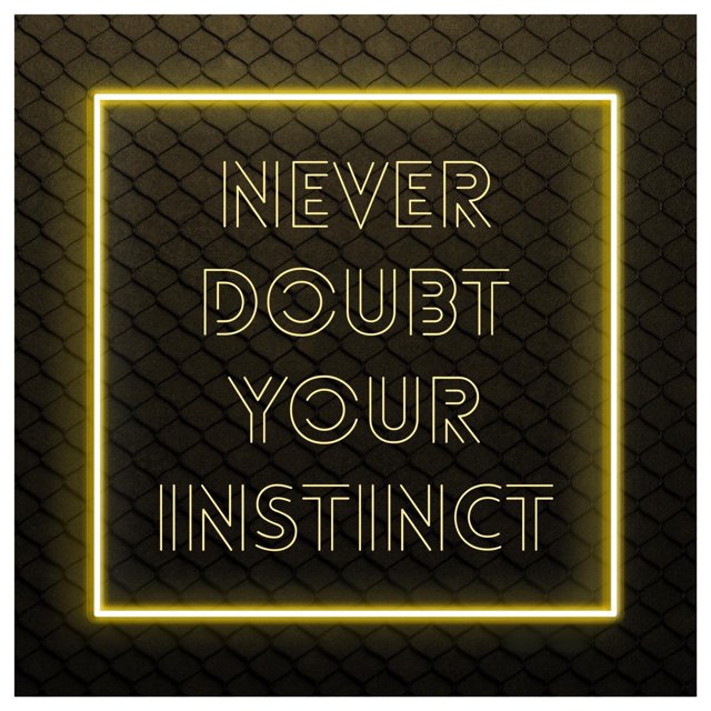 Letrero De Neón Con Relieve 3D Never Doubt Your Instinct Para Decoración Oficina, Brillo Ajustable, 30cm