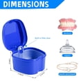 thumbnail image 2 of 1/2/3 Pack Denture Bath Case Cup Box Denture Storage Soak Container with Strainer Basket for Travel Denture Cleaning, 2 of 7