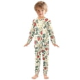 thumbnail image 6 of FORMRS Long Sleeve Top and Pants Pajama Set for Niños 2-Piece Sleepwear, Sizes 18M-8Y, Small Strawberry Pattern, 6 of 6