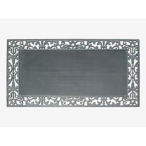 A1 Home Collections 100% Rubber Front Door Mat 30”x 48”, Non-Slip Welcome Doormat, Rubber Thin Profile Heavy Duty Doormat with Scrapping Pins, Indoor Outdoor, for Front Door, High Traffic Areas