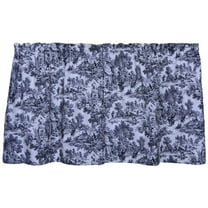 Victoria Park Toile 68-Inch-by-30 Inch Tailored Tier Curtains, Black