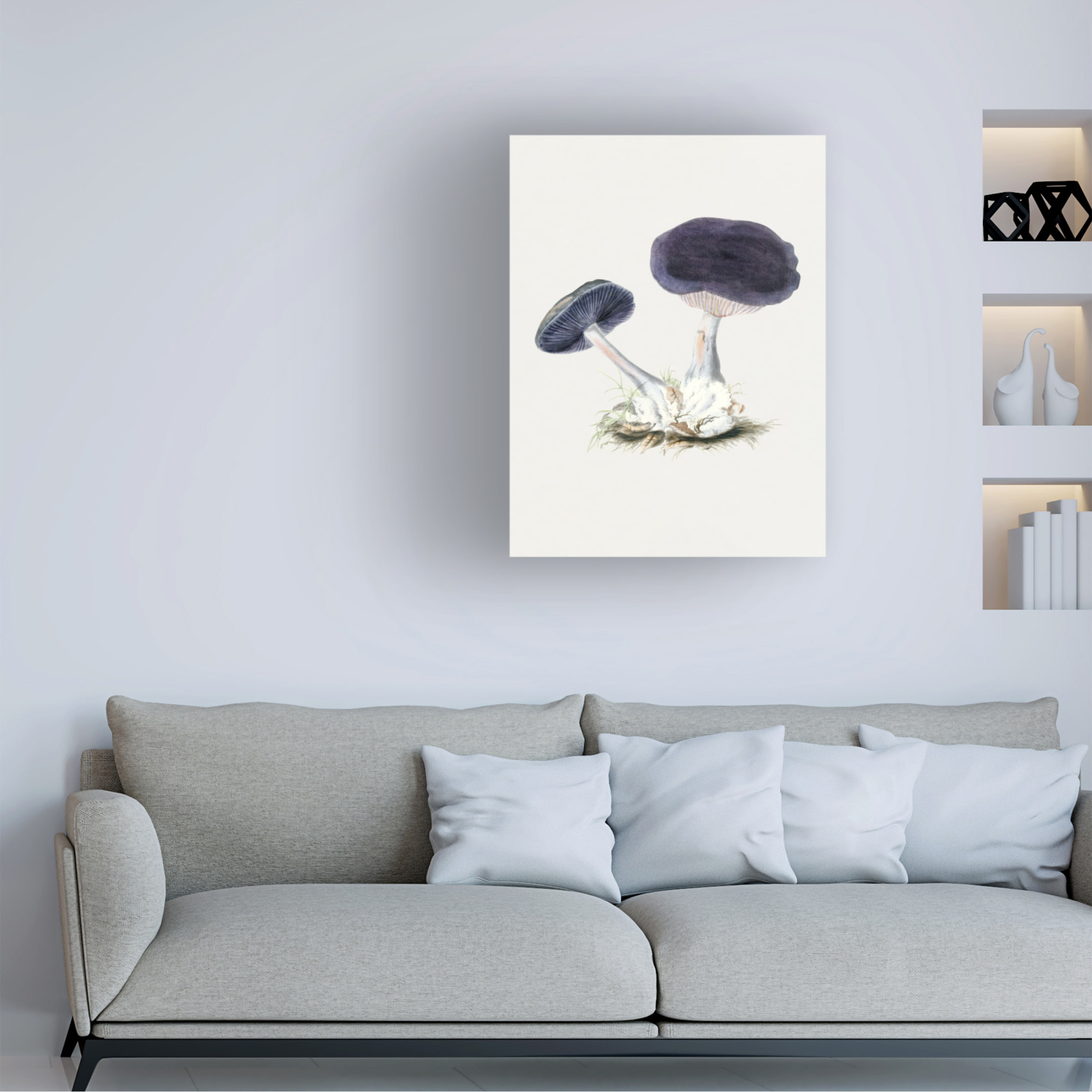 Trademark Fine Art Pictufy  Vintage Violet Webcap Mushroom Canvas Wall Art