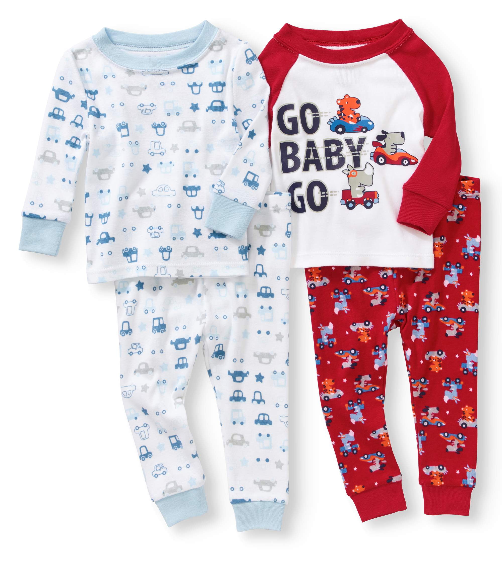 Baby Boy Tight Fit Cotton Pajama 4pc Set
