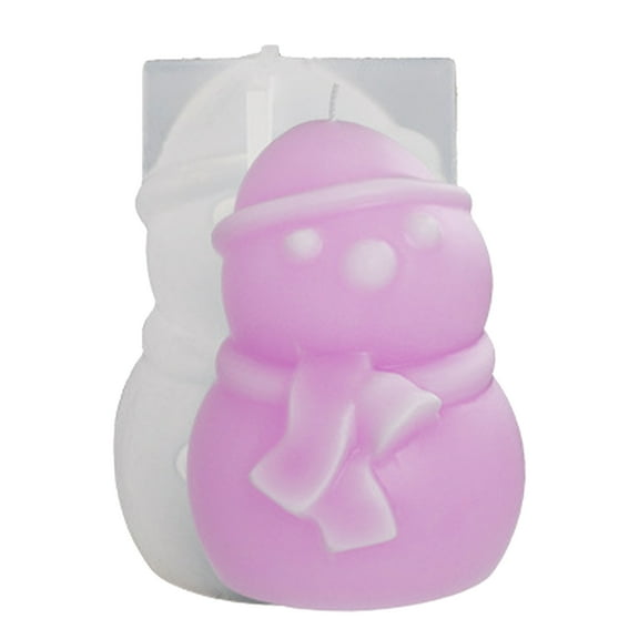 3D Christmas Candle Mold, Candle Silicone Mold Santa Claus Snowman, DIY Candle Plaster Soap Craft Making Tool