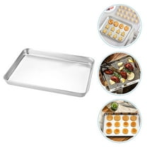 Raindrops Silver Stainless Steel Cookie Baking Tray for Home Kitchen and Snacks