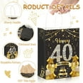 thumbnail image 3 of 50Pcs 40th Birthday Party Favors Gift Bags Bulk,Black and Gold Happy 40th Gift Candy Wrap Bags with Tissue Paper,Vintage 40th Birthday Decorations Souvenir Bag for Men Women Anniversary Supplies40th, 3 of 14