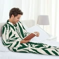 thumbnail image 6 of Fotbe Palm Branch With Leaves Pattern Long Sleeve Pajama Set for Men,Sleepwear Set,2-piece Loungewear Set,Soft PJs Comfy Nightwear with Pockets-XX-Large, 6 of 7
