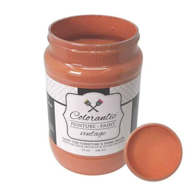 Colorantic | PUMPKIN SPICE Chalk Paint Based for Furniture DIY - TERRACOTA BURNT ORANGE - 32 oz