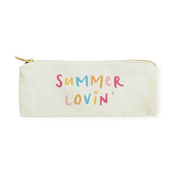 Summer Lovin' Cotton Canvas Pencil Case and Travel Pouch