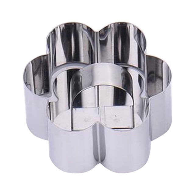 EGNMCR Outils de Pâtisserie Moule à Gâteau en Acier Inoxydable avec Poussoir Outil de Découpe pour Sushi Moule de Cuisson