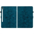 thumbnail image 2 of FJLBDE Case for Samsung Galaxy Tab S10 Plus/ S9 FE+ 12.4 Inch, Embossed Flower PU Leather Flip Wallet Folio Stand Cases Cover with Pencil Holder, Blue, 2 of 7