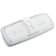 Lumitronics Designer Double LED RV Dome Light with 3-Way Switch and Removable Lenses. Perfect Interior Replacement 12V Lighting for RVs, Motorhomes, Campers, 5th Wheels, Trailers
