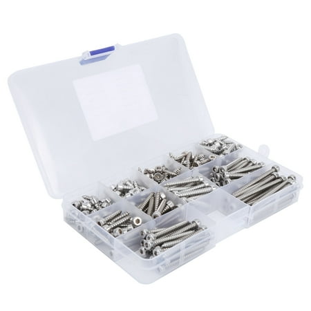 

OTVIAP 270Pcs Self‑Tapping Screw 304 Stainless Steel M4 Hex Socket Drywall Nail Assortment Kit Self-Tapping Screw M4 Screw
