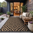 thumbnail image 5 of Masiis Outdoor Rugs 5'X8' Reversible Non-Slip Durable Polypropylene Mat for Patio Camping and RV Decor Waterproof Black & Brown, 5 of 7