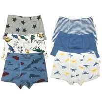 B&Q 6 PK Cotton Toddler Boys Boxer Briefs - Sizes 4T to 8T | Kids Underwear