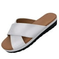thumbnail image 4 of AXXD Silver Wedge Sandals for Women Summer Shoes Open Toe Thick Bottom Roman Beach Sandals, 4 of 6