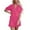 Hot Pink, variant on Guluxicc Two Piece Sets for Women Half Zip Short Sleeve Shirts Loose Shorts Active Athletic Tracksuits Set
