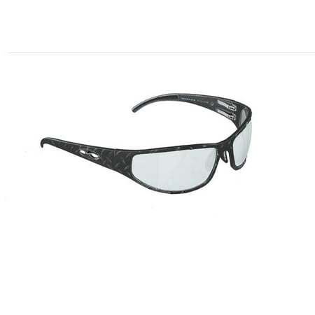 ICICLES Baggers Diamond Transition Mirror Lens Sunglass in Matte Black Frame
