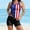 A67 Multicolor, variant on Xdegoge Tankini Sets for Women Scoop Neck Boyshort Bottoms Two Piece Bathing Suits Smooth Stars and Stripes Print Modest Athletic Beachwear