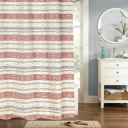 Baltic 100% Cotton Fabric Woven Jaqcuard Shower Curtain 70" x 72"