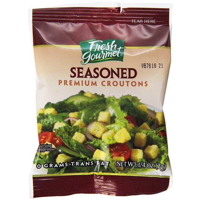 LMHF Premium Croutons | Seasoned | 0.25 Ounce, Pack of 250 | Single Serve | Crunchy Salad Topper