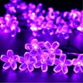thumbnail image 6 of KOMI Solar Outdoor String Lights 50LED Flower Shaped Christmas Lights for Patio Garden Decoration Purple, 6 of 6